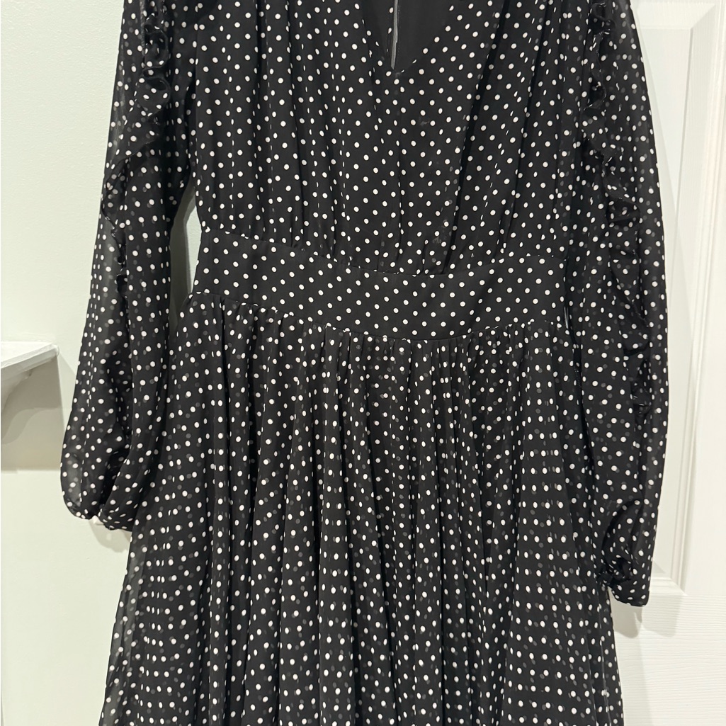 Elie Tahari Black And White Polka Dot Dress